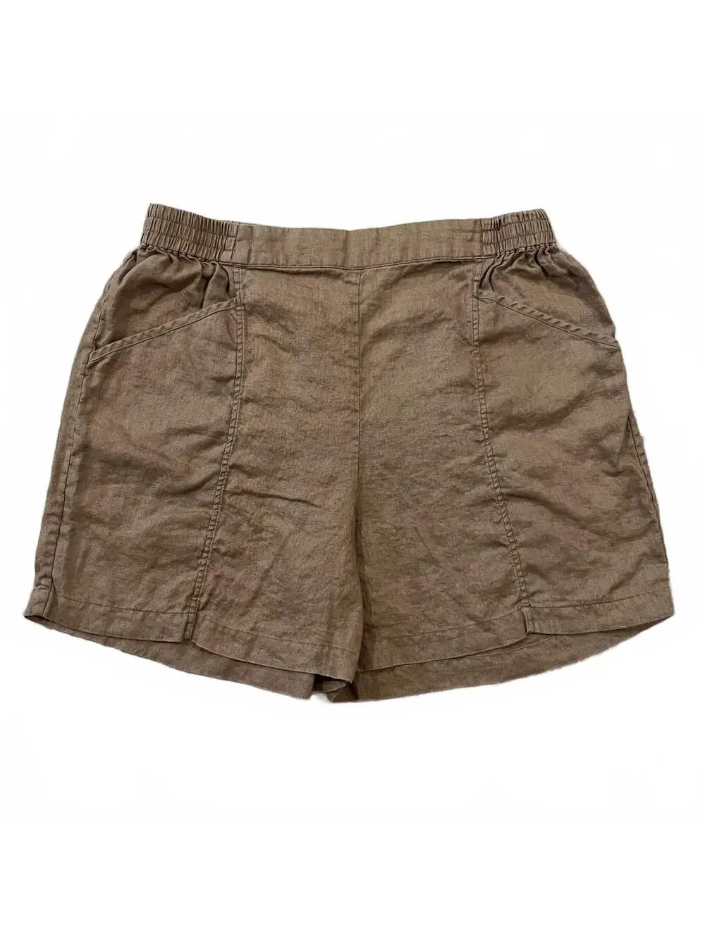 Lunya Linen Lounge Shorts Tan Brown Size Large